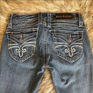 Rock Revival Heather boot cut jeans flap pockets